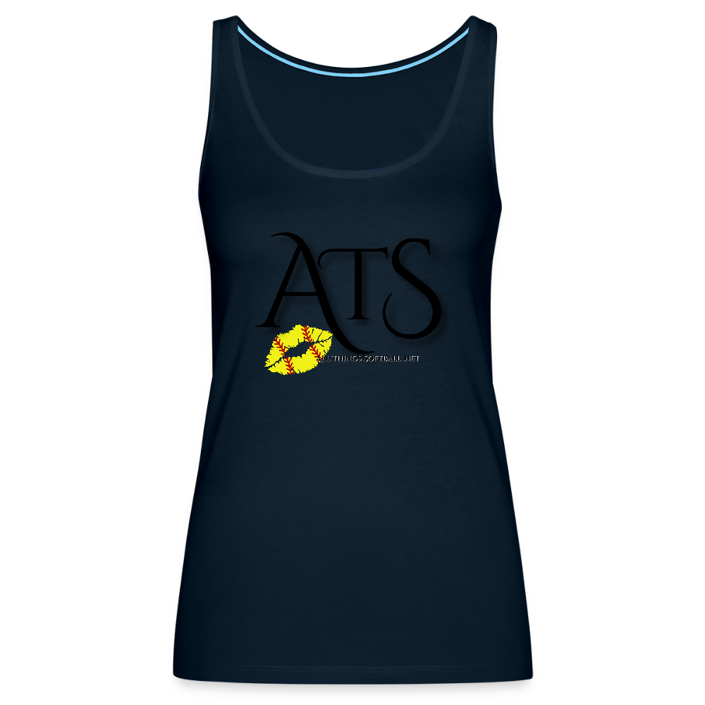 ATS - Flag Tank - RED Women’s Premium Tank Top - deep navy
