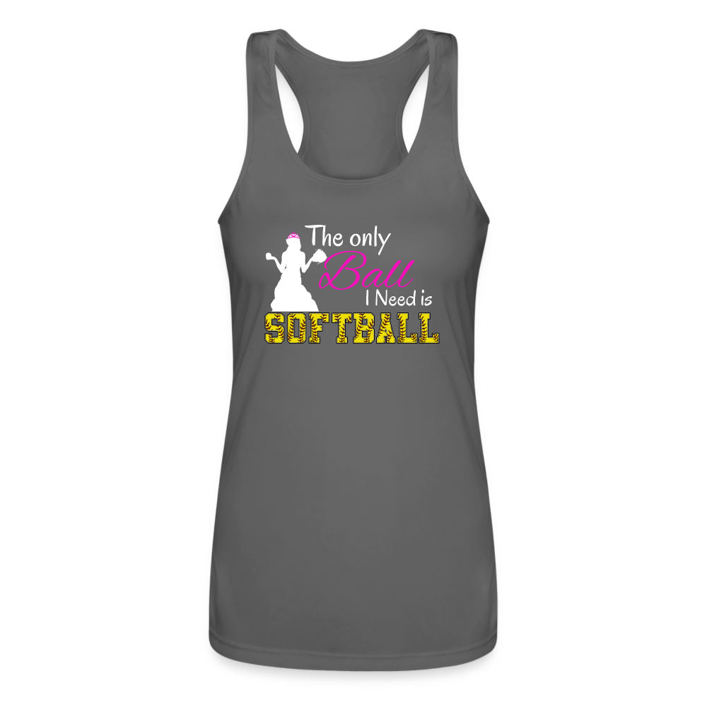 Princess Ball - Women’s Performance Racerback Tank Top - charcoal